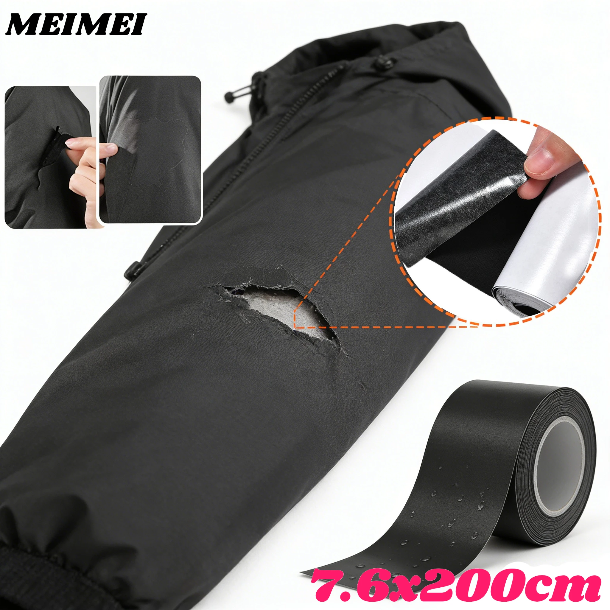 Used for Clothing Down Washable Self-adhesive Nylon Cloth Patch Repair Umbrella Tape Stickers DIY Clothing Without Sewing Patche