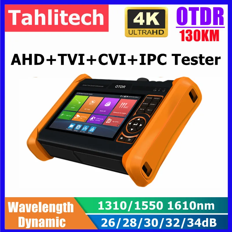 

Tahlitech MT-6510 CCTV Tester OTDR Fiber Optic Tester Optical Power Meter OPM VFL OLS Event Map Ethernet Fiber UTP Cable Tester