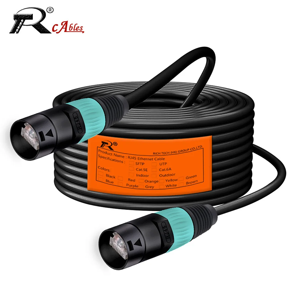 RJ45 Cat.5E/Cat.6A Ethernet Cable Outdoor&Indoor UTP/STP LAN Network Ethercon Extension Cord for LED Home Industrial Equipment