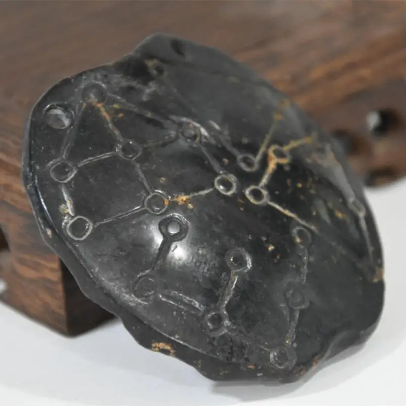 Tibet Hongshan Culture Antique Meteorite Tortoise Shell Collection Stone Carving Gifts Statues et Sculptures Crafts