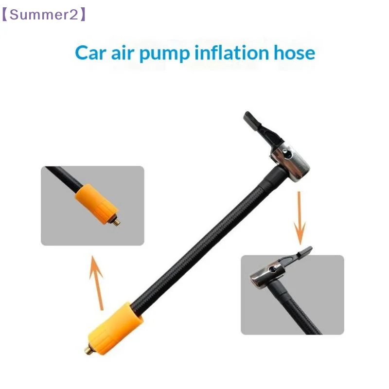 【Xia2】Flexible Braided Tire Inflator Hose With Leak Proof Connector For Car Bike Motorbike Inflation{S}