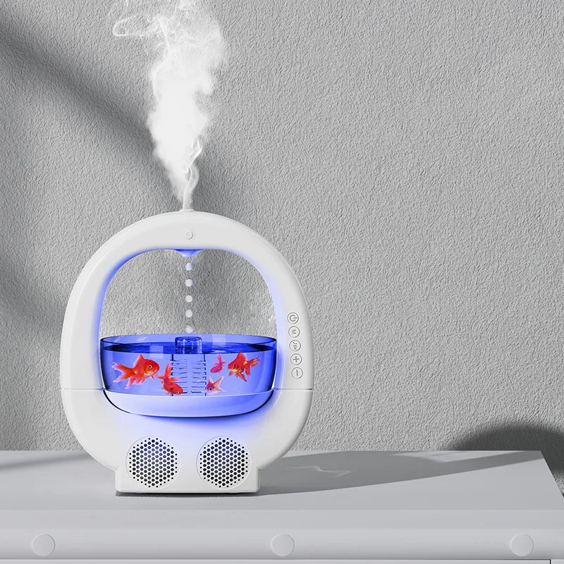 2024 New Anti-Gravity Humidifier Home Desktop Creative Aroma Diffuser with Bluetooth Speaker 3-in-1  увлажнитель воздуха  제습기