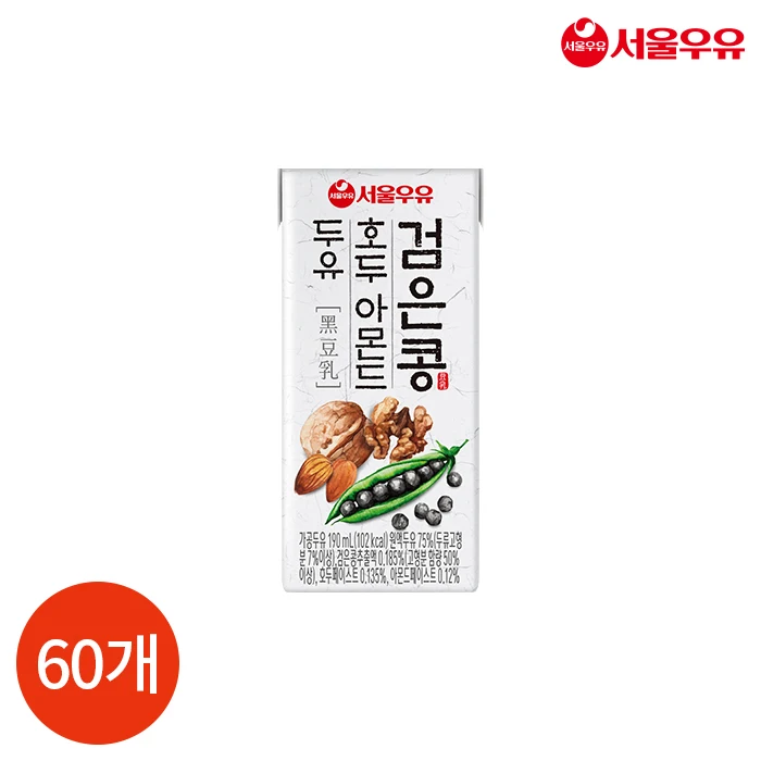 Seoul milk black bean walnut almond soy milk 190ml x 60 pieces