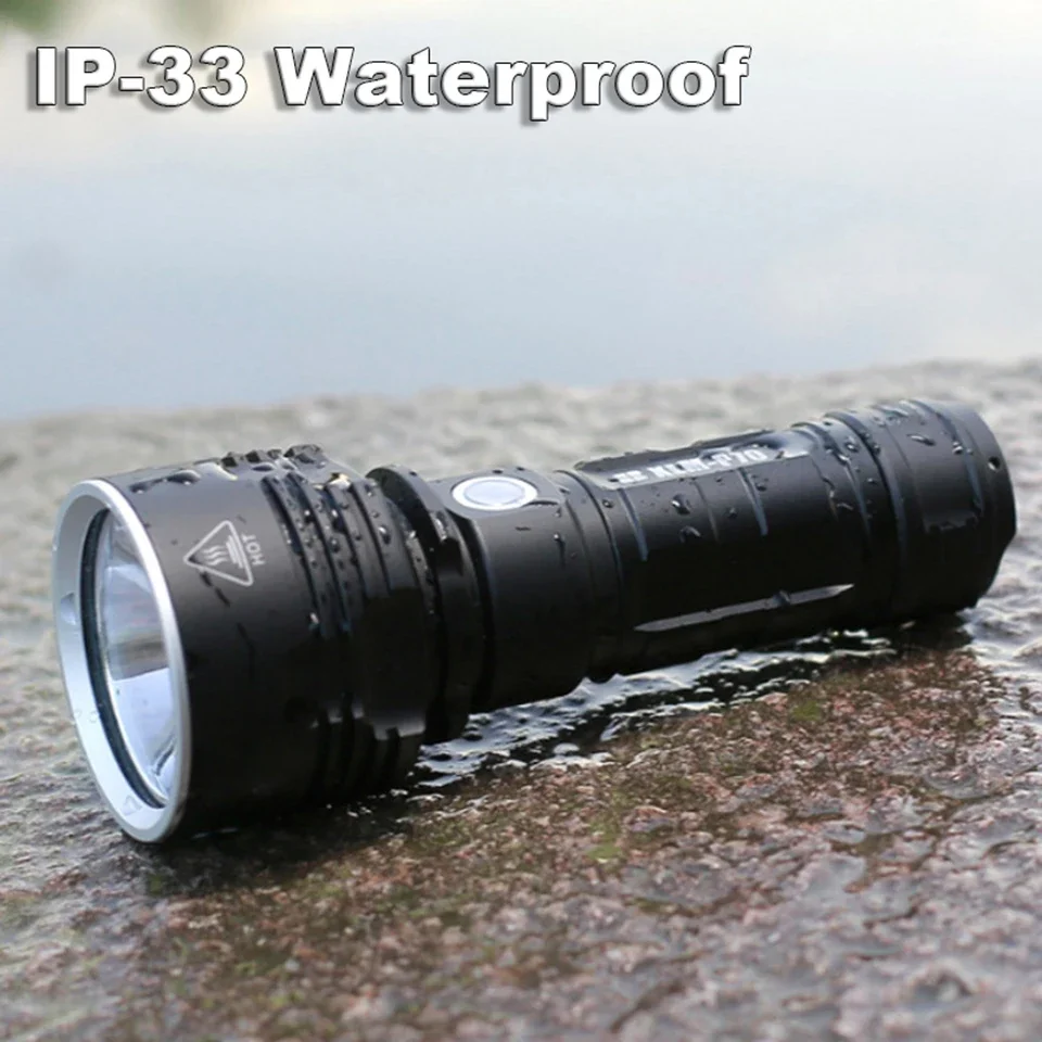Фонарик XHP70 светодиодный, тактический фонарь, USB, перезаряжаемый, водонепроницаемый, Ультраяркий фонарь для кемпинга