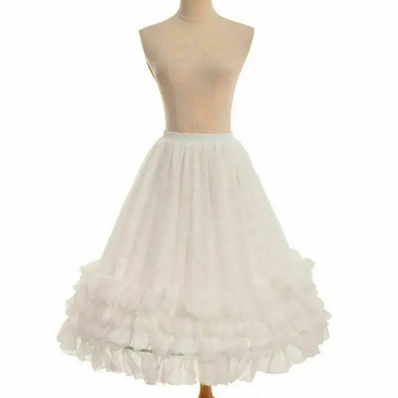 Women Chiffon Skirt A- line Petticoat Bustle Adjustable Pannier Crinoline