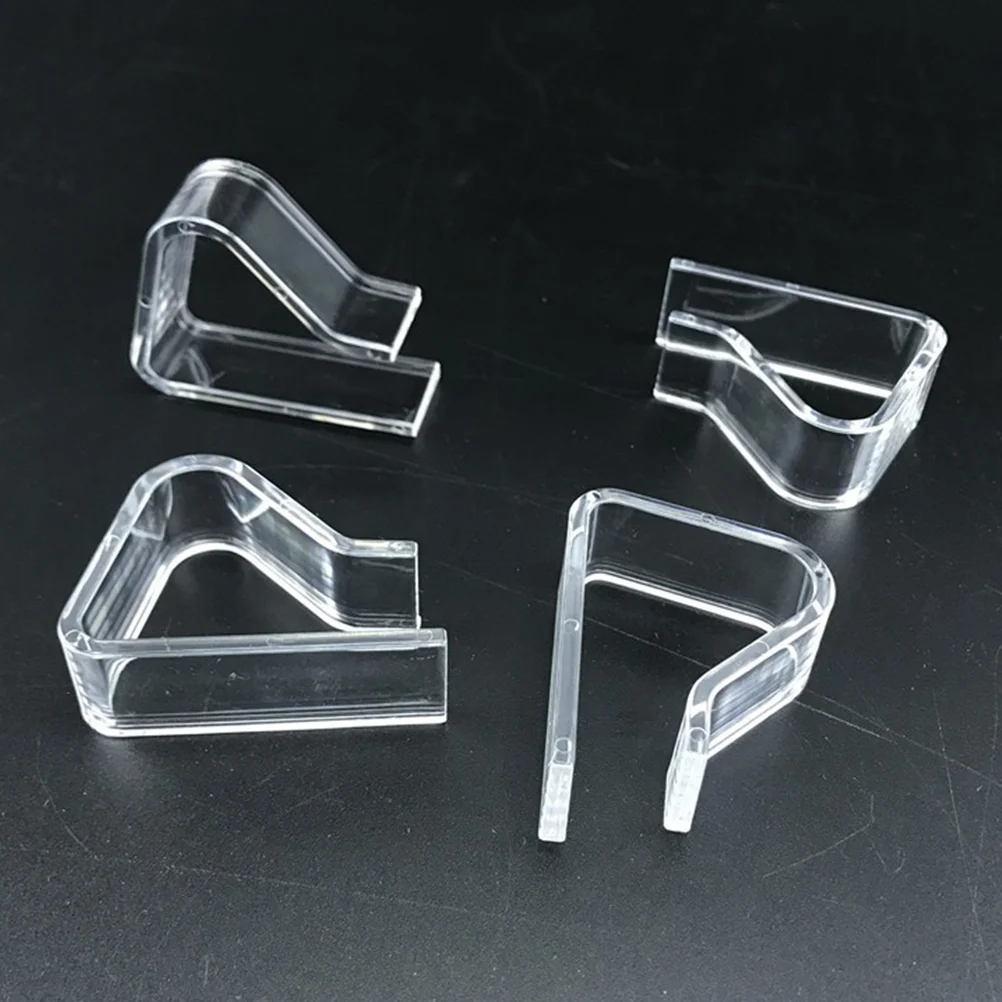 

12 Pcs Transparent Tablecloth Clips Clear Acrylic Small Clamps Waterproof Anti Fixing Cover Clamps for Home Restaurant