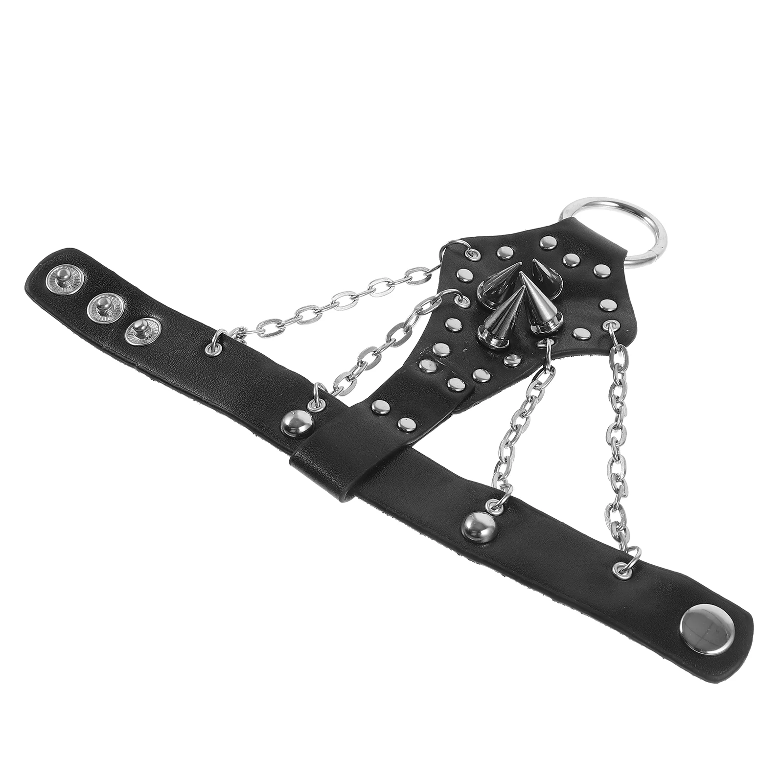 Bracelet Men Personalized Mittens Rings Hand Chain Accessories Engraved for Black Metal