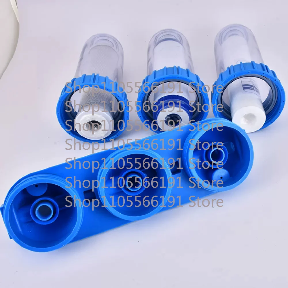 10 Inch 3 Stage Water Filter Housing Pre Filter for Household Kitchen Water Purification System