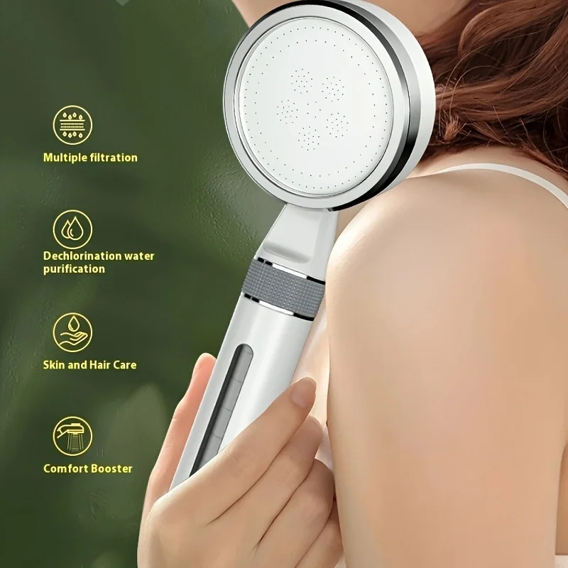 Spa High Pressure Handheld Shower head - anti-clogging nozzle with built-in power to clean bath, wall and top bracket