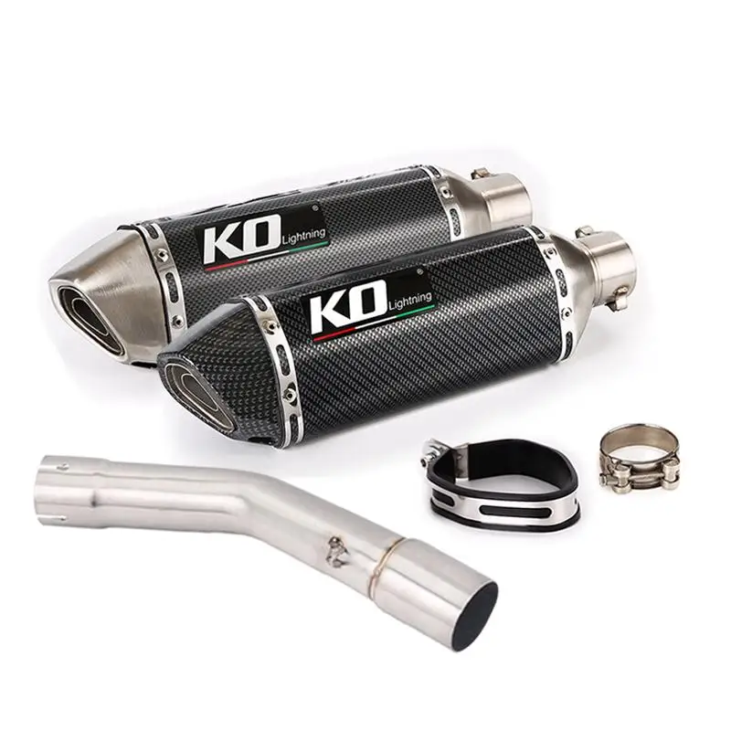 

51MM Exhaust Tail Pipe FOR Voge LX500R Any Year Motorcycle Escape Muffler Mid Link Pipe With DB Killer Slip On Stainless Steel