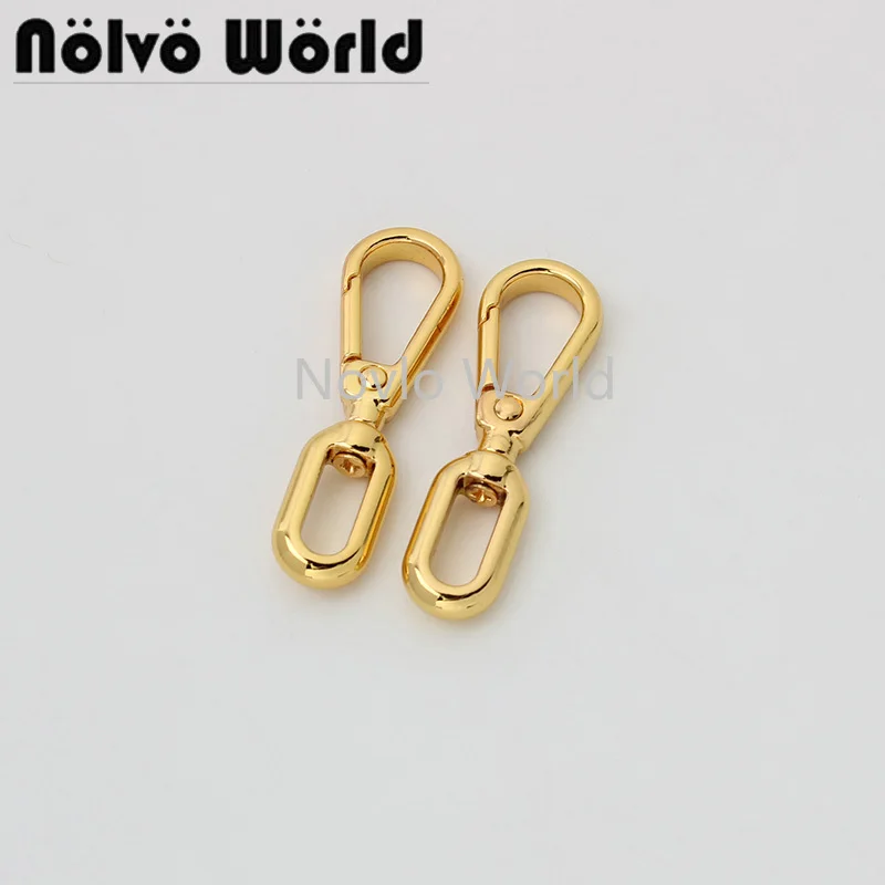 10-50pcs deep gold 45*5mm 63*5mm 1/4'' new arrive double head snap hook for butterfly purse keychain accessories swivel clasp