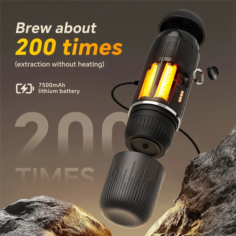 

A84G-Portable Espresso Machine Automatic Heating, Outdoor Camping Car Coffee Machine, Suitable For Powder And Capsules