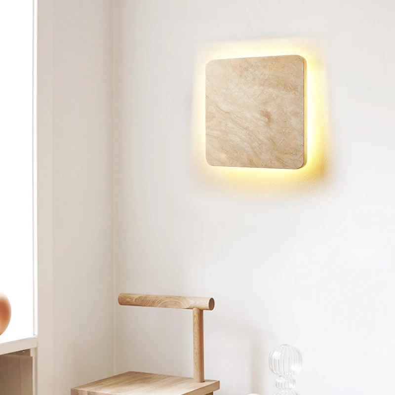 New Butter Style Bedroom Square Wall Lamp Post Modern Minimalist Designer Creative Decorative Wall Lamp For Hallway Living Room