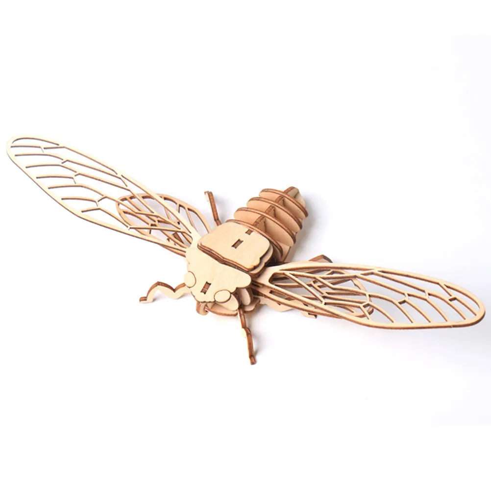 

8Pcs Insect Puzzle Lifelike Wooden 3D Animal Crafts Educational Early Learning Kids Brain Teaser Creative Hand Eye Coordination