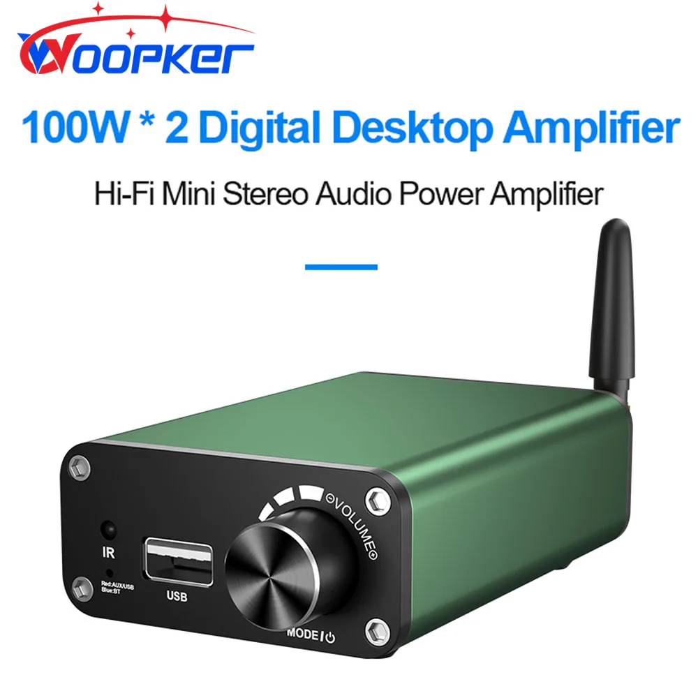 

Woopker Amplifier AC06 TPA3116 Mini Class D Amplifier BT5.3 200W HiFi Stereo Audio Amplifier with Optical Coaxial Input Karaoke