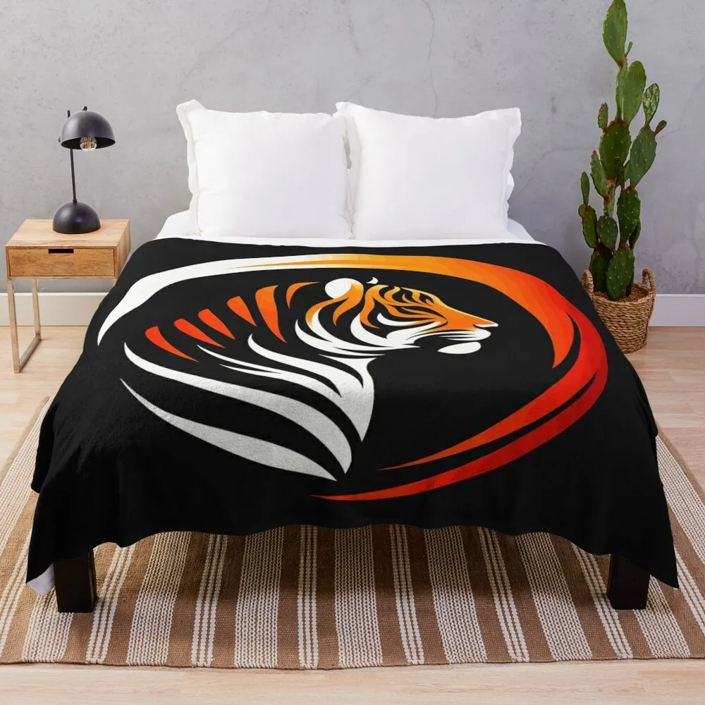 Solar Eclipse Tiger Throw Blanket Travel warm winter Blankets