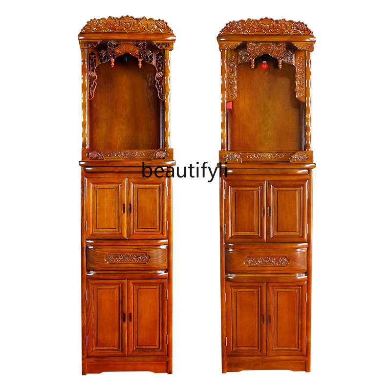 

Solid Wood Buddha Niche Home Modern Buddha Cabinet Clothes Closet Stand Niche for Buddha Cabinet Sub Altar