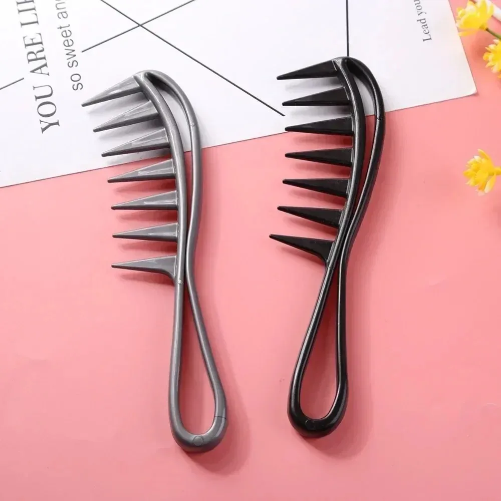 Salon Hairdressing Hair Comb Massage Wide Tooth Plastic Comb Curly for Hair Styling Tool for Curl Hair 1pc