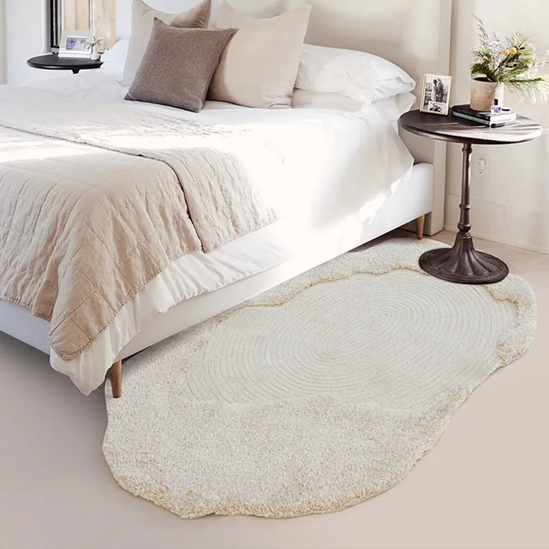 Alfombra de noche para habitación de niños, dormitorio Irregular, lana de alta costura, mezcla de varias fibras
