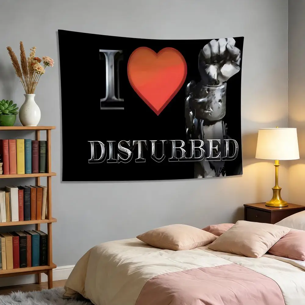 Disturbed Tapestry Banner For College Dorm Bedroom Outdoor Living Room Wall Art Decor Party
