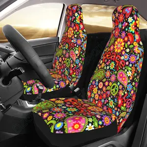 Abstract Palm Trees Pattern Car Seat Covers Pair, sold 2 Front Seat Covers, Car Seat Protector, Car Accessory, Seat Cover For Car