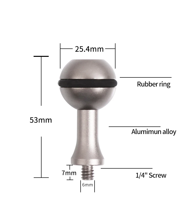 Universal 25.4mm/20mm/17mm Metal Ball Head Joint Ballhead Mount Adapter Ball Head Mount Mobile Phone Accessories