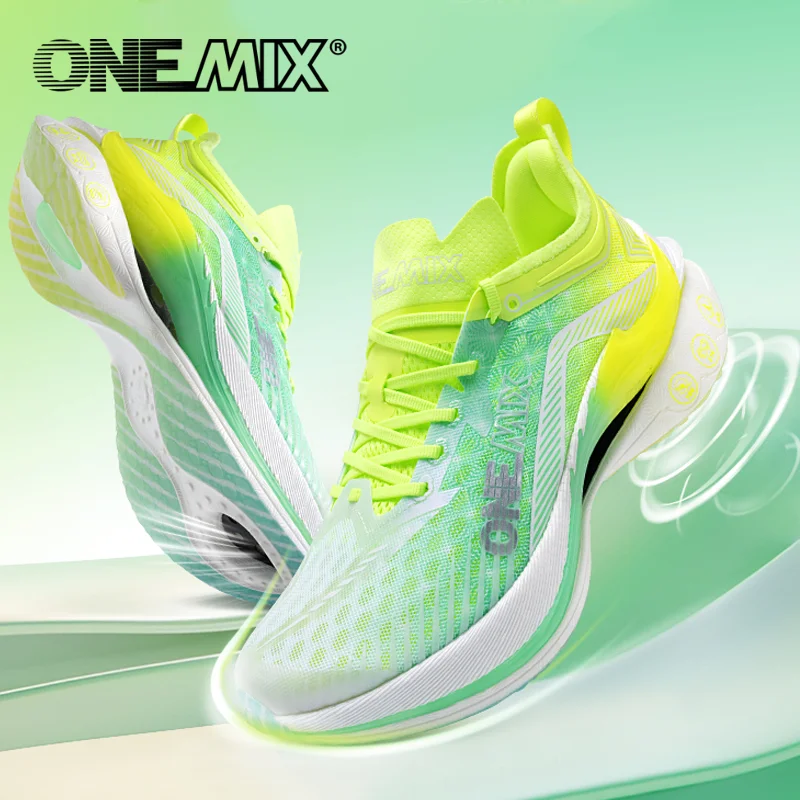 

ONEMIX 2025 Carbon Plate Marathon Running Racing Shoes Professional Stable Support Shock-relief Ultra-light Rebound Sneakers