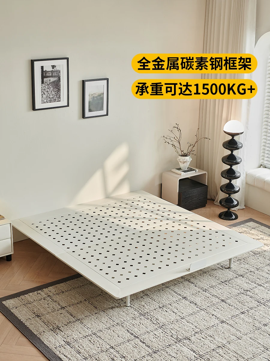 هيكل سرير من الفولاذ الكربوني، غرفة نوم صغيرة موفرة للمساحة