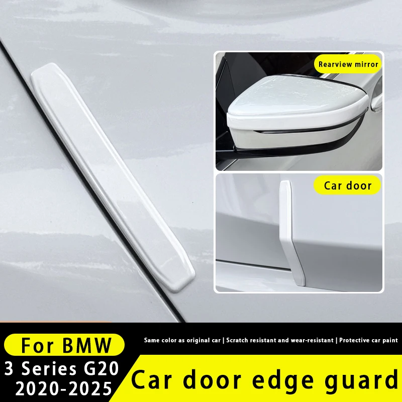 

For BMW 3 Series G20 2020-2025 Car Door Bumper Edge Protection Strip ABS Rearview Mirror Anti-collision Strip Sticker