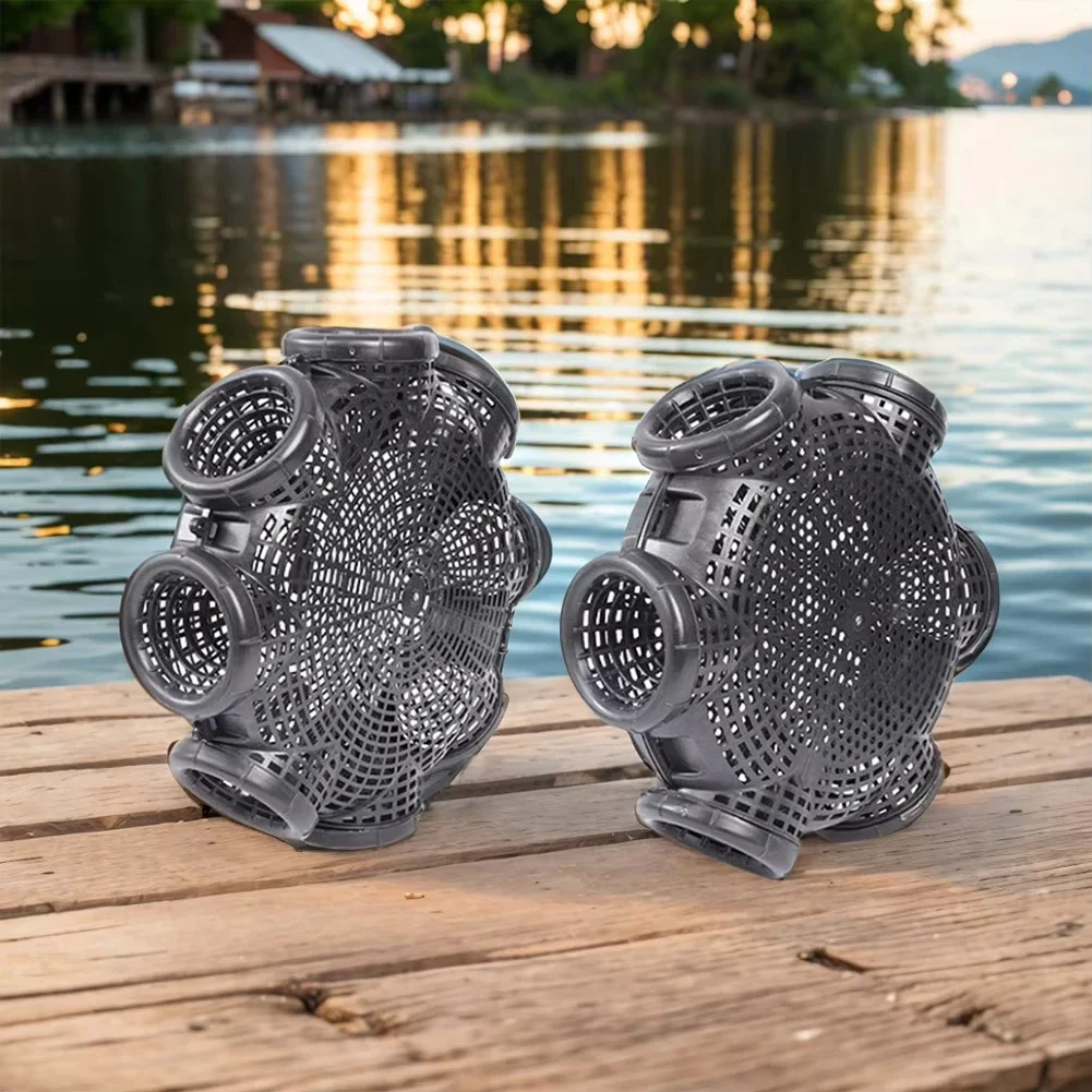 

Pull Out Portable Lobster Trap Fishing Bait Trap Reusable Crab Nets Black Portable Trap Fish & Shrimp Catch Cage
