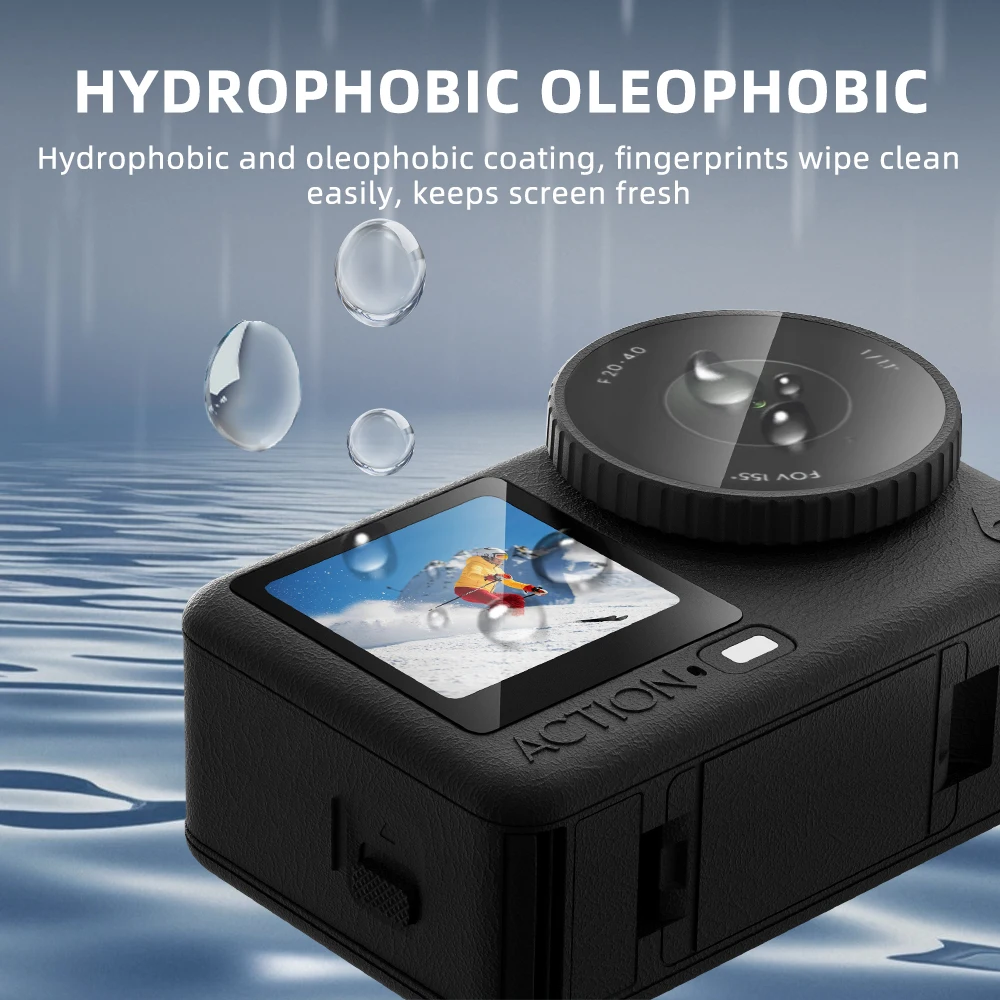 Folia ochronna Flymile do DJI Osmo Action 6, ultra-światła przezroczyste szkło hartowane, folia ochronna na obiektyw kamery do akcesoriów Action 6