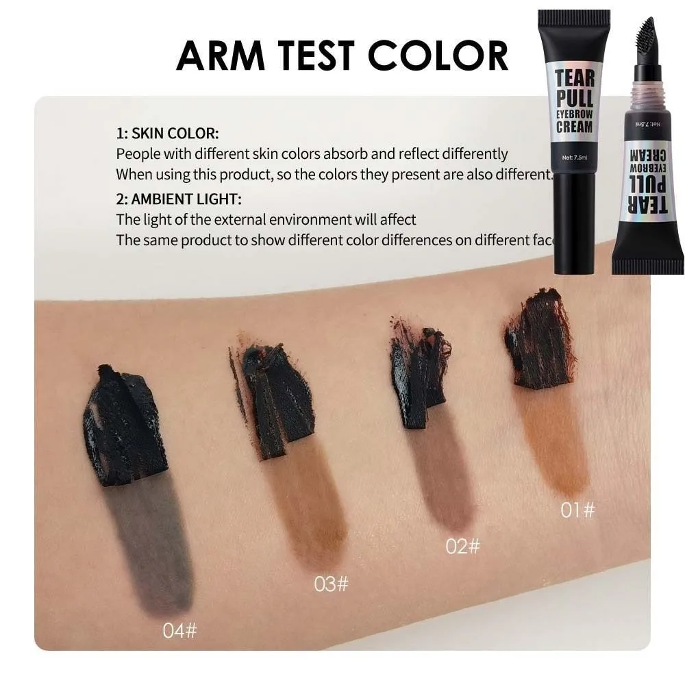 Crema per sopracciglia staccabile portatile a lunga durata 7.5ML Trucco Strappo Gel per sopracciglia Olio Cosmetici per sopracciglia ad asciugatura rapida Matrimonio