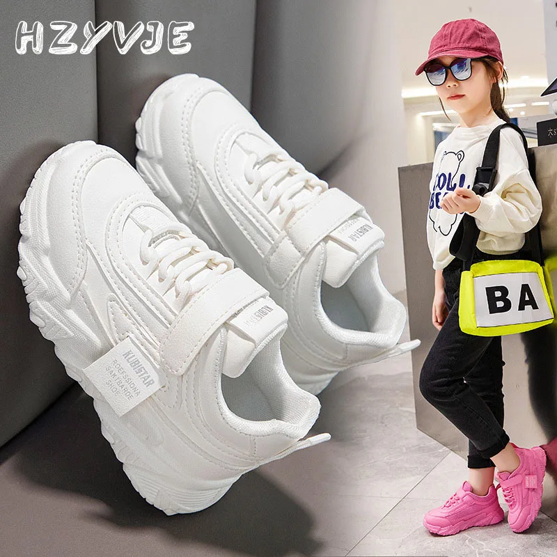 Spring and Autumn New Children\'s Sports Shoes Girls\' Fashion Leisure Mesh Breathable Non-slip Running Shoes Student Sneakers