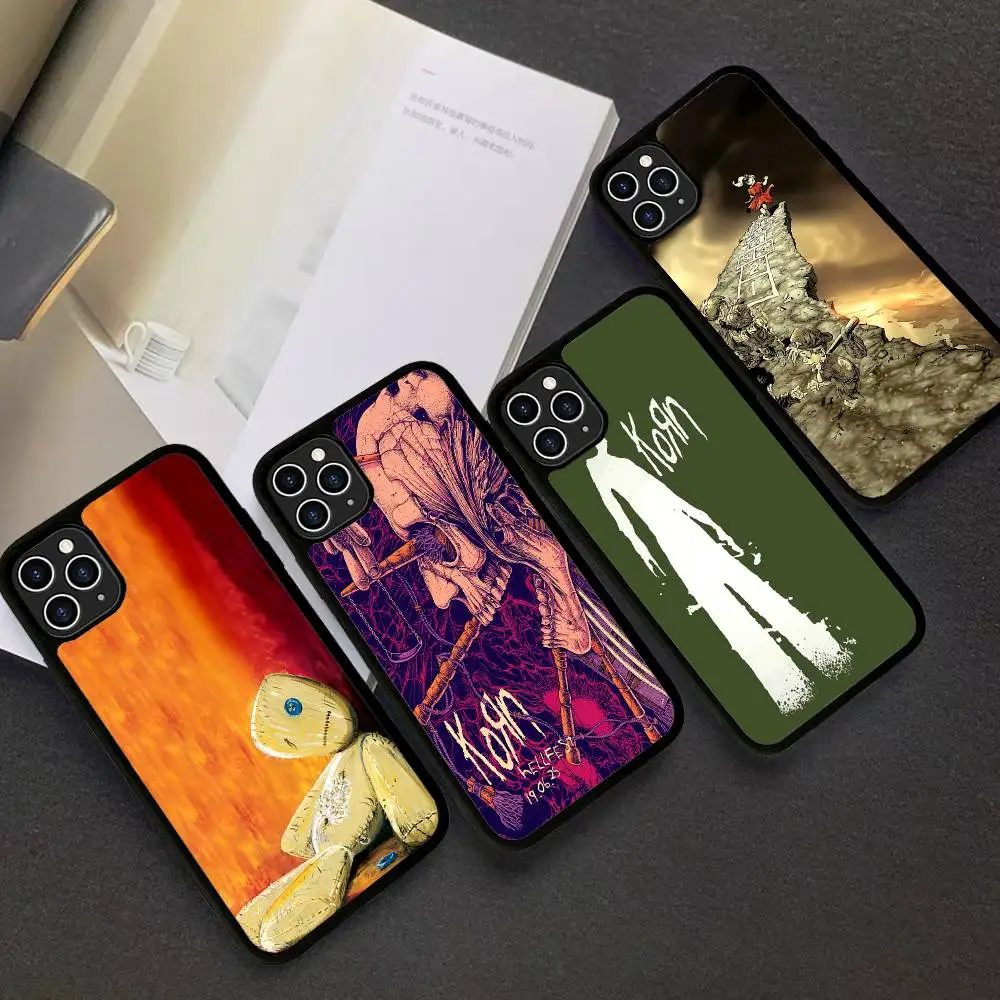 

Rock Band K-Korn PC+TPU Phone Case For iPhone 17 16 15 14 13 12 11 Pro Max Plus Kawaii Cartoon Cover