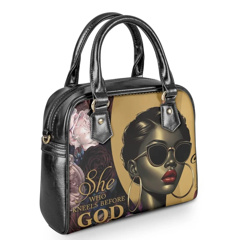 She Who Kneels Before GOD Can Stand Before Anyone Messenger Bag Laides PU Shoulder Female Bolsos De Mujer Dropshipping Wholesale