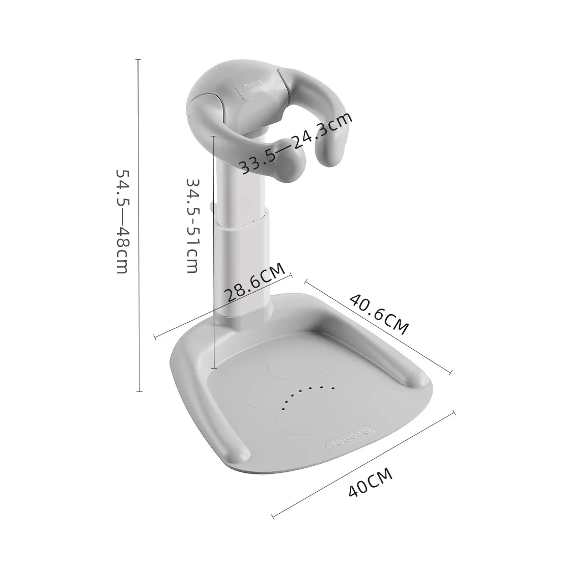 

Standing bath table, adjustable height, enlarged chassis, non-slip design