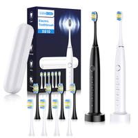 Sarmocare Electric Sonic Toothbrush with 6 Pcs Replacement Heads Rechargeable Waterproof Oral Care Electronic Tooth Brushes