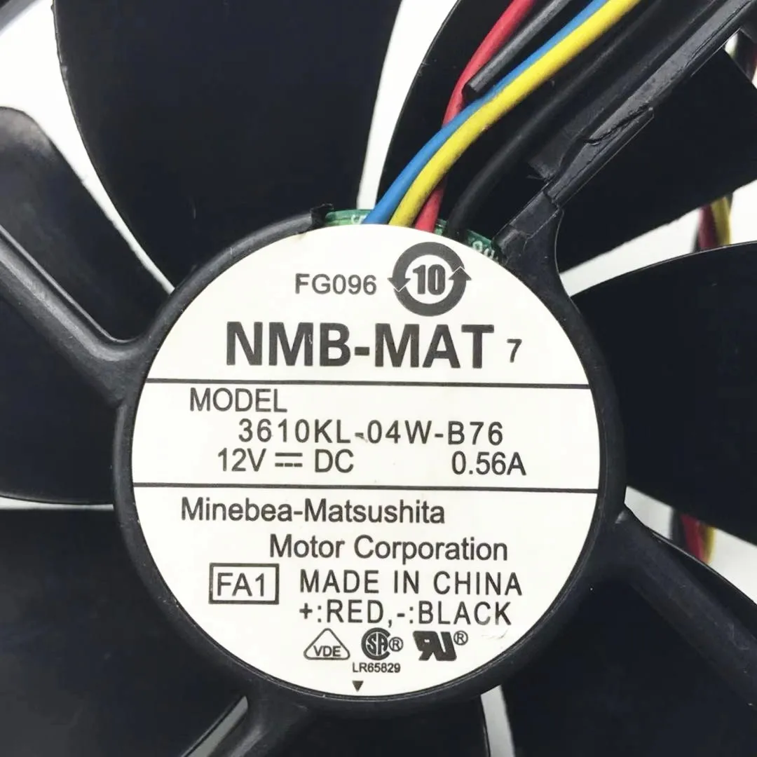 Imagem -03 - Nmb-mat 3610kl04w-b76 Fa1 dc 12v 0.56a 92x92x25 mm Ventilador de Refrigeração do Servidor de Fios