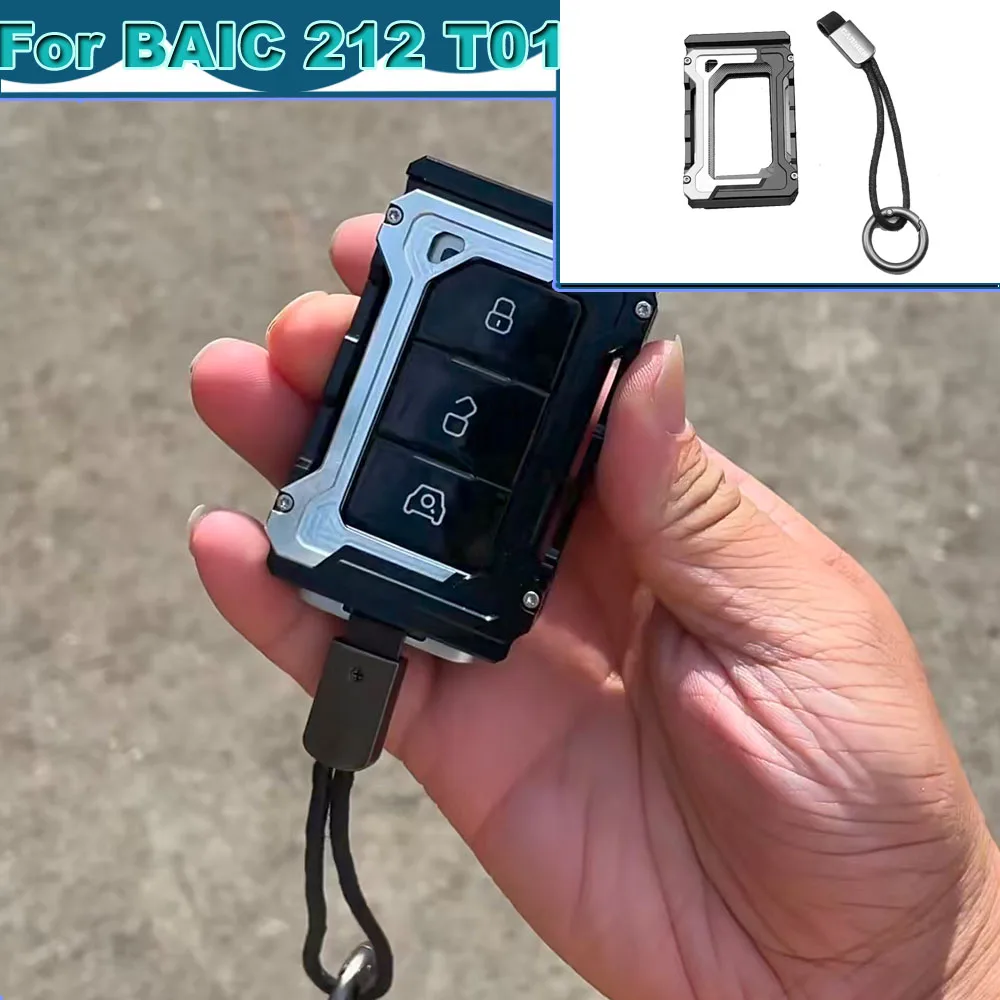 Aluminum CNC Key Case Remote Control Protective Cover For BAIC 212T01 2024-2026