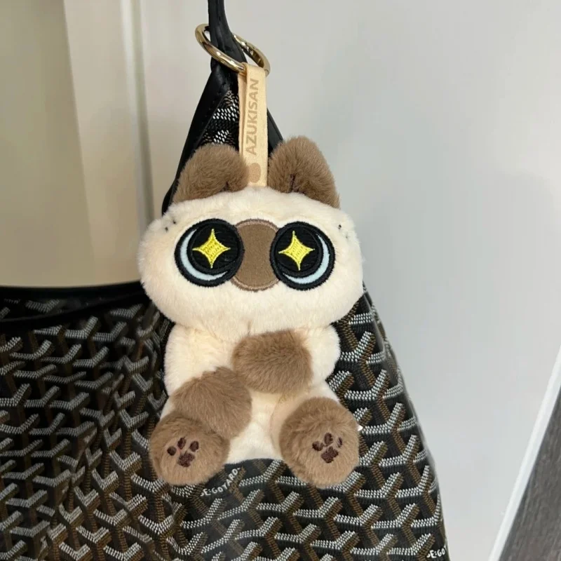 พวงกุญแจตุ๊กตาแมวสยามการ์ตูนน่ารักของแท้จากบริษัท Azukisan ของตกแต่งกระเป๋าเป้ ของเล่น ของขวัญคริสต์มาส