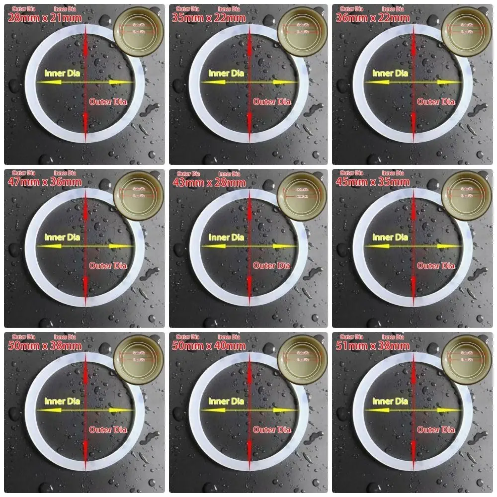 1Pcs Insulation Cup Silicone Sealing Ring Waterproof Water Cup Accessory Leak-proof Gasket Food Grade Universal Rubber Ring