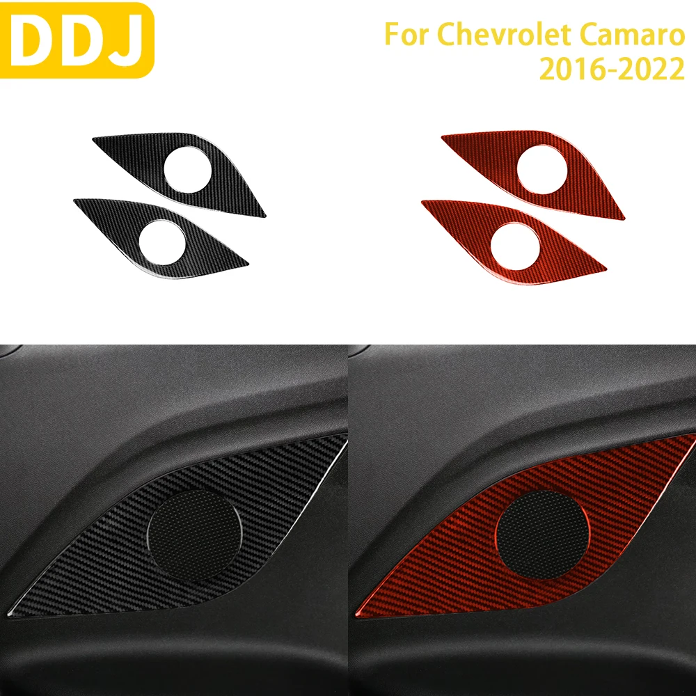 

For Chevrolet Camaro 2016 2017 2018 2019 2020 2021 2022 Accessories Car Interior Carbon Fiber Rear Horn Trim Sticker Decoration