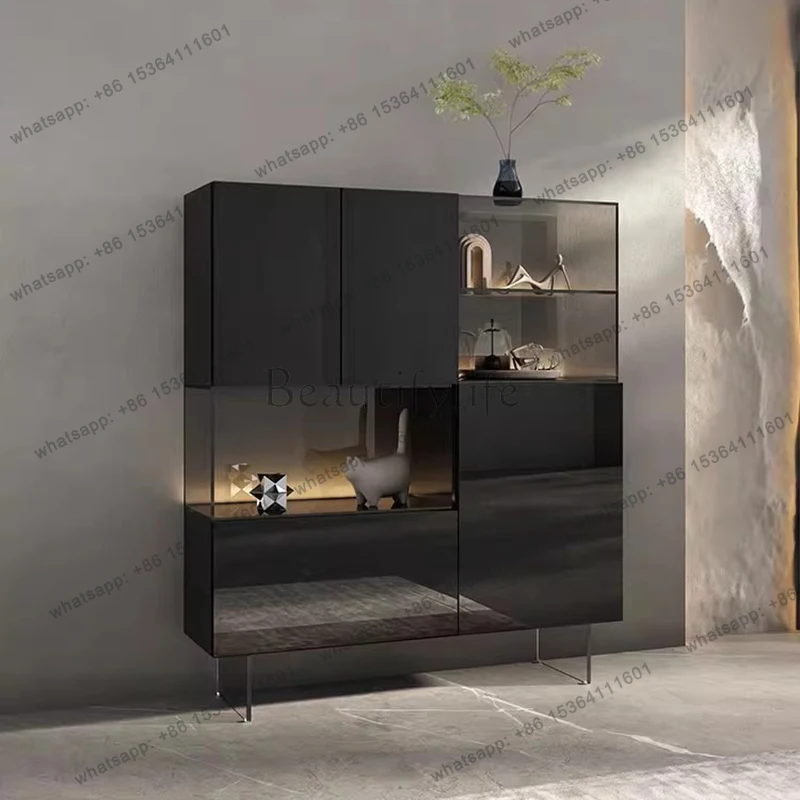 

Transparent Shelves Bar Cabinet Mobile Living Room Glass Wine Cabinet Luxury Whiskey Cocktai Armadi Aperti Trendy Furniture
