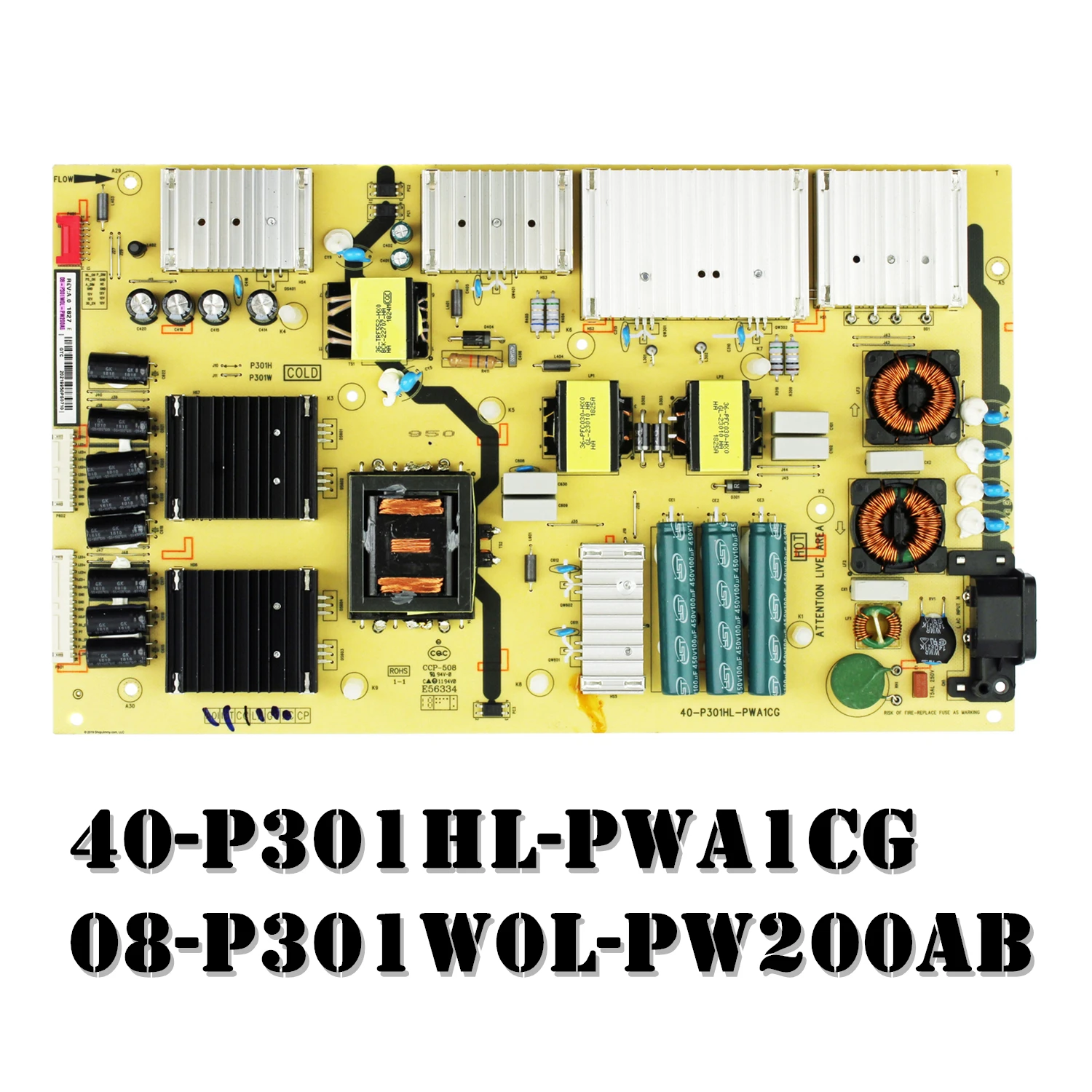 TV Power Supply Board 40-P301HL-PWA1CG 08-P301W0L-PW200AB for 65R613 65R615 65R615TBAA 65R617 65R625 65U6900C