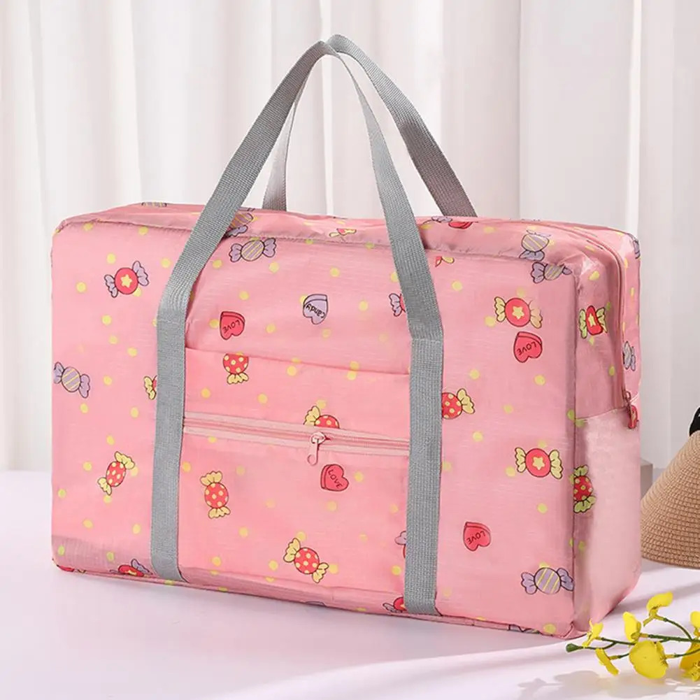 46x30 سنتيمتر طوي السفر حقيبة القماش الخشن حمل حمل حقيبة الأمتعة سعة كبيرة مقاوم للماء حقيبة التخزين المحمولة مع سستة 2026