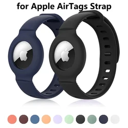 Case for Apple AirTag Silicone Strap Air Tag Anti-lost Bracelet Protective Cover for Kids Children Tracker Locator Watch Band