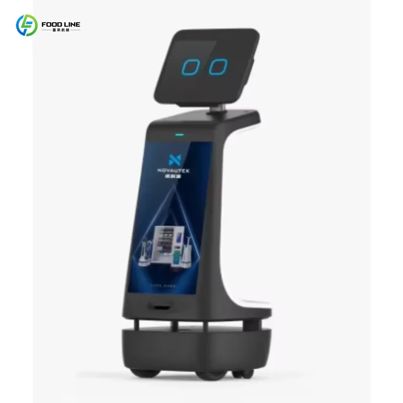 Dual Screen Interactive Welcome Robot Custom App Controlled Seamless Smart Greetings Digital Advertising Business Robot