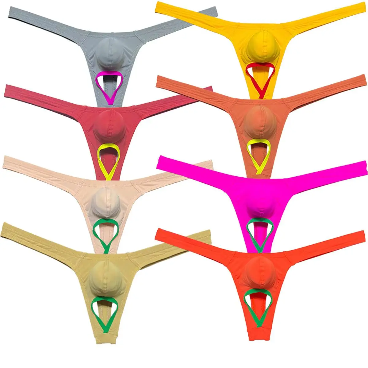 

2 шт., мужское нижнее белье, стринги с низкой посадкой, контурная сумка, танга, сексуальные ореховые мини-трусы-бикини, эластичное мужское нижнее белье, трусики-сисси