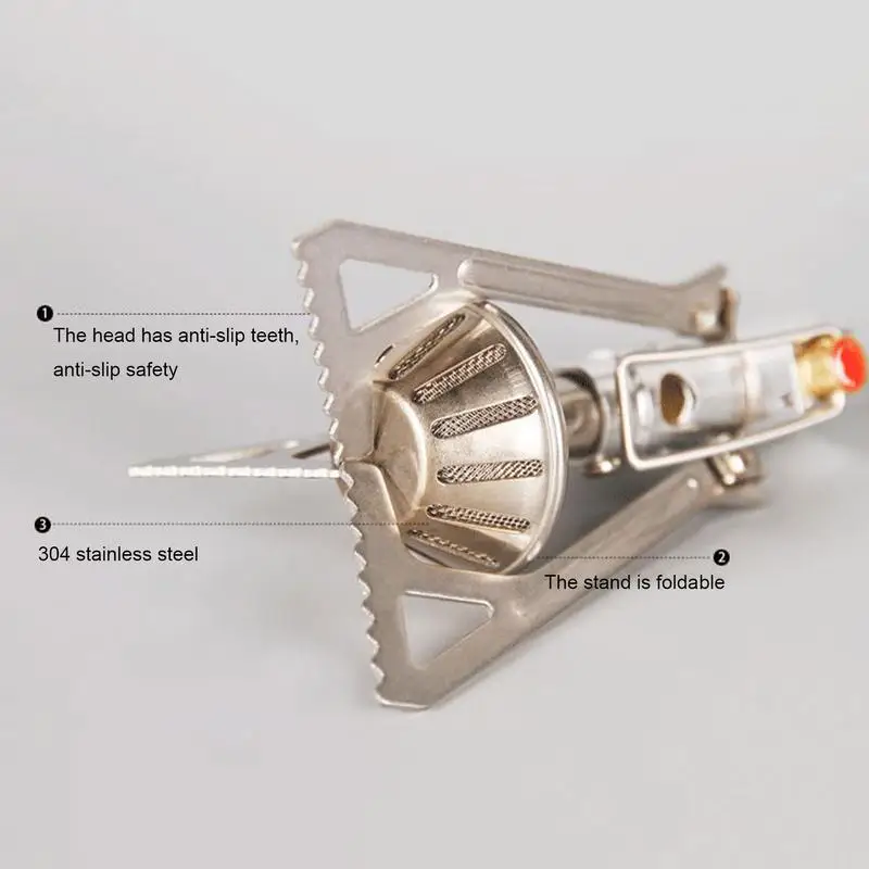 Windproof Foldable Stove Burner Ultralight Camping Stove Windproof Portable Stove For Hiking Cooking BBQ
