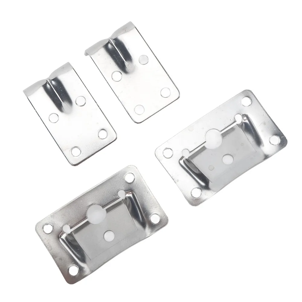 1 Pair 304 Stainless Steel Removable Table Bracket Removable Desktop Mount Tabletop Brackets Desktop Bracket Ship Usage
